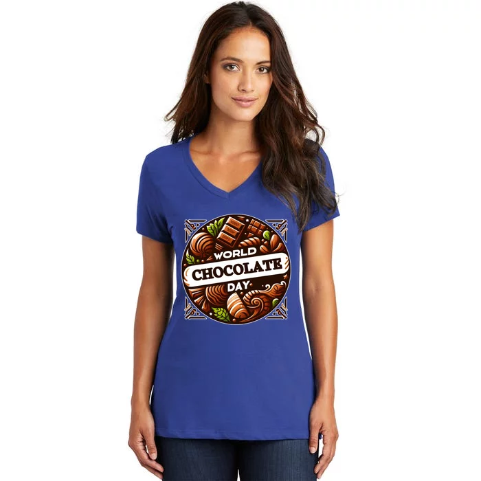 World Chocolate Day Great Gift Women's V-Neck T-Shirt