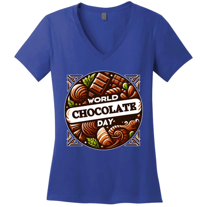 World Chocolate Day Great Gift Women's V-Neck T-Shirt