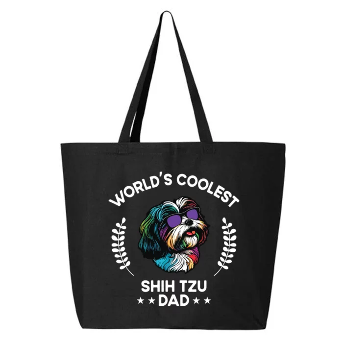 Worlds Coolest Dog Dad Papa Men Shih Tzu 25L Jumbo Tote