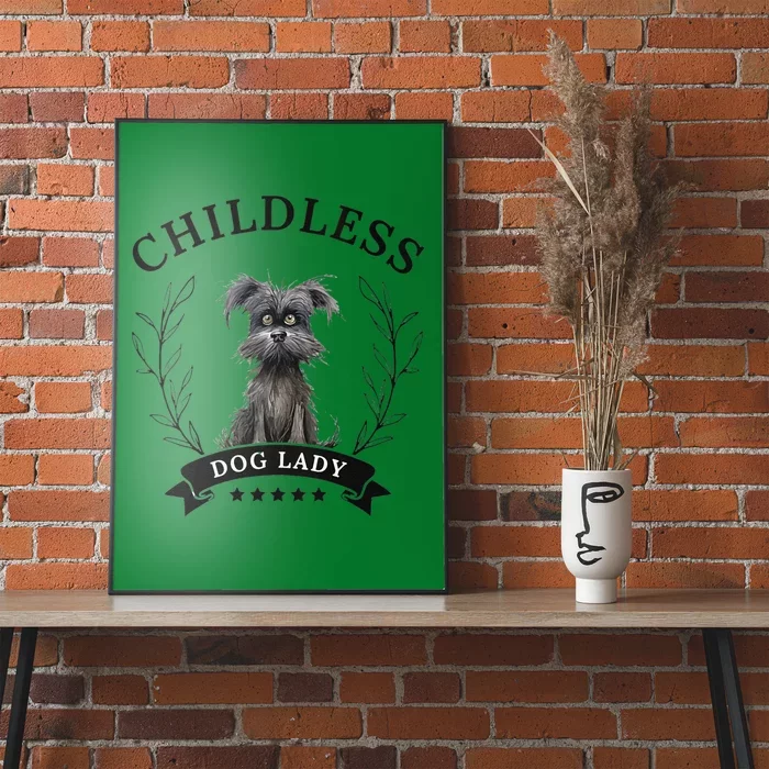 Women Childless Dog Lady For President 2024 Childless Dog Lady Gift Poster