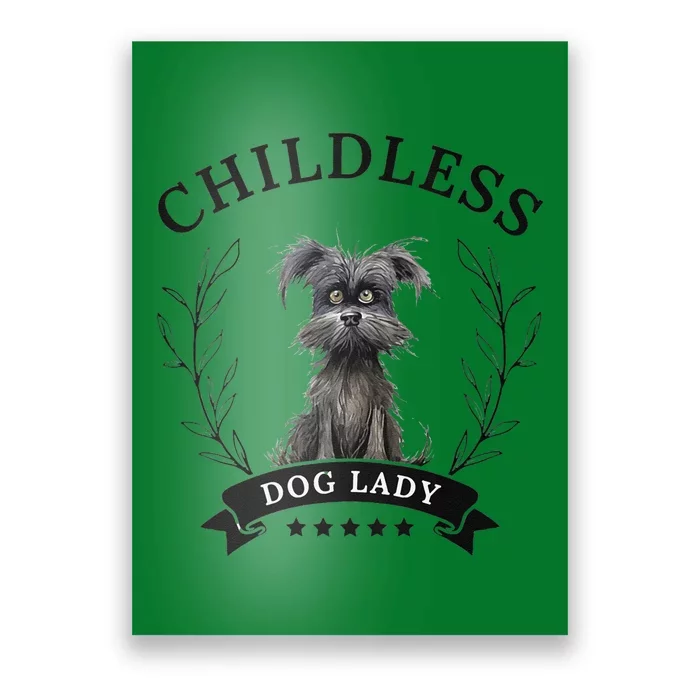 Women Childless Dog Lady For President 2024 Childless Dog Lady Gift Poster