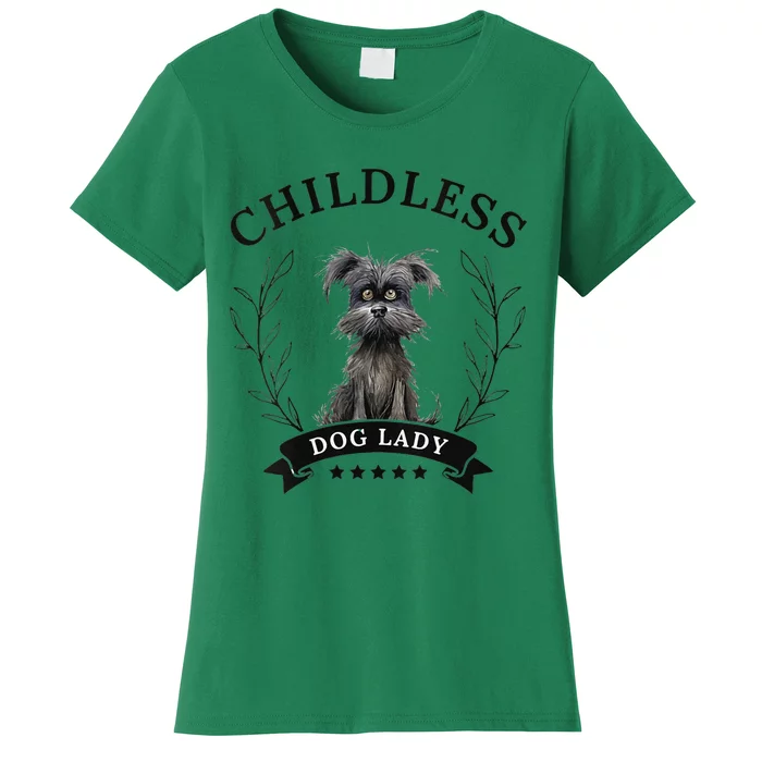 Women Childless Dog Lady For President 2024 Childless Dog Lady Gift Women's T-Shirt