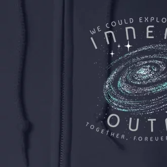 We Could Explore Space Inner And Outer Together Forever In Peace Bill Hicks Full Zip Hoodie