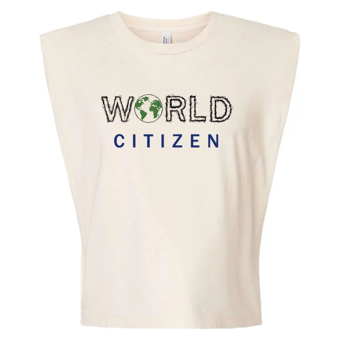 World Citizen Earth Day Global T Gift Garment-Dyed Women's Muscle Tee