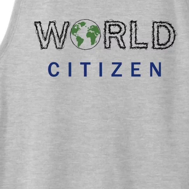 World Citizen Earth Day Global T Gift Ladies Tri-Blend Wicking Tank