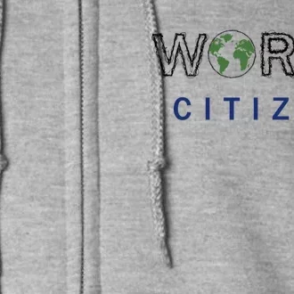 World Citizen Earth Day Global T Gift Full Zip Hoodie