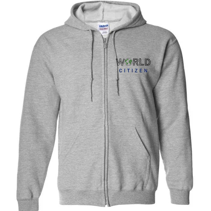 World Citizen Earth Day Global T Gift Full Zip Hoodie