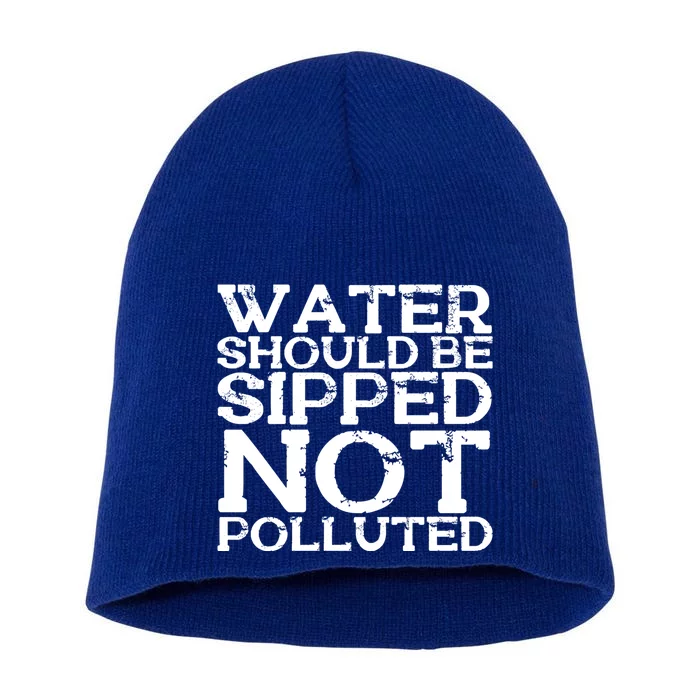 Water Conservation Environtal Protection World Water Day Cool Gift Short Acrylic Beanie