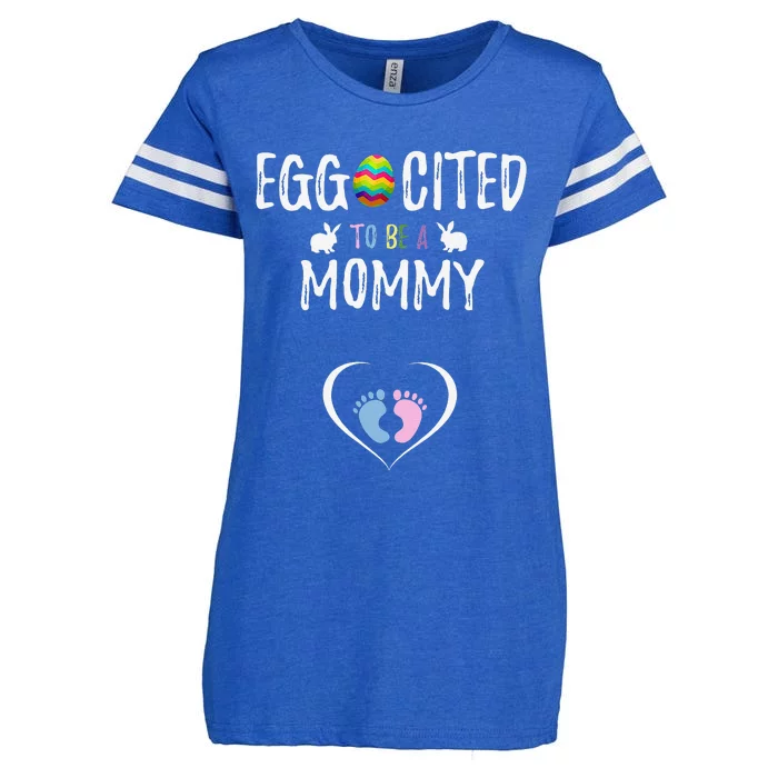 Womens Cute Easter Pregnancy Announcement Gift Enza Ladies Jersey Football T-Shirt