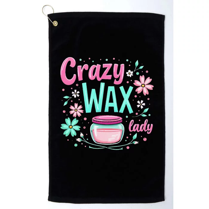 Waxing Cosmetologist Esthetician Crazy Wax Lady Platinum Collection Golf Towel