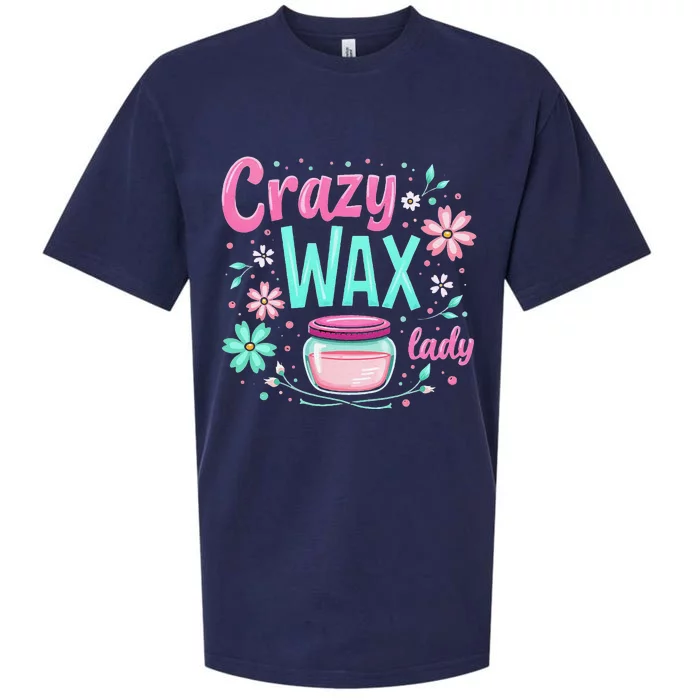 Waxing Cosmetologist Esthetician Crazy Wax Lady Sueded Cloud Jersey T-Shirt