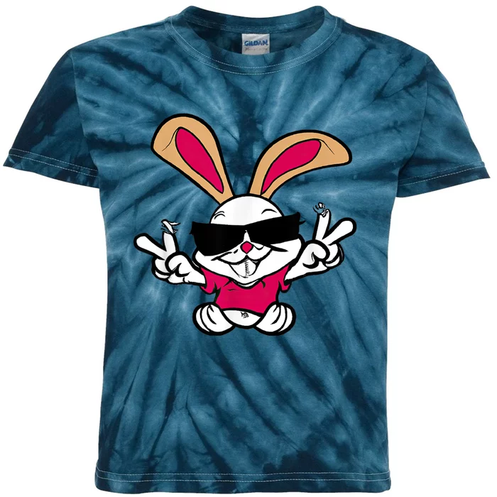 World's Coolest Easter Bunny Kids Tie-Dye T-Shirt