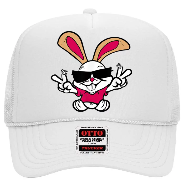 World's Coolest Easter Bunny High Crown Mesh Trucker Hat