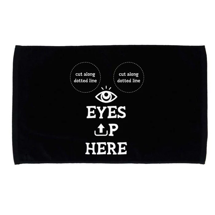 With Cutout For B00bs Cut Along Dotted Eyes Up Here Microfiber Hand Towel