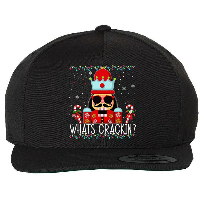 Whats Crackin Funny Christmas Nutcracker Wool Snapback Cap