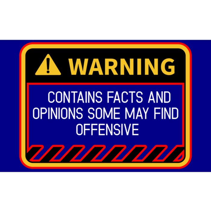 Warning Contains Facts May Find Offensive Humor Funny Gift Bumper Sticker