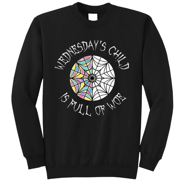 Wednesdays Child Full Of Woe Trendy Popular Round Window Sweatshirt