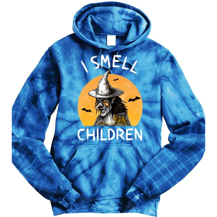 Witch Costume For Moms I Smell Children Halloween Cool Gift Tie Dye Hoodie