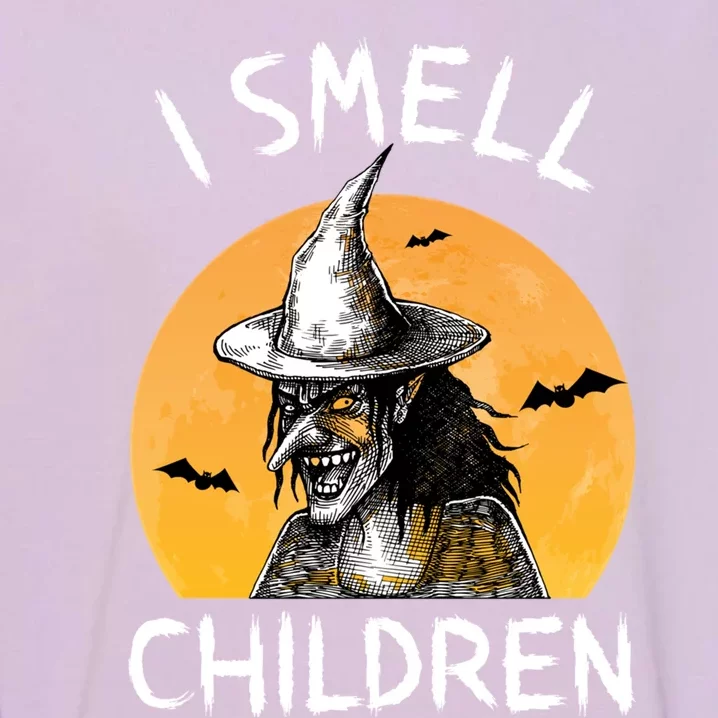 Witch Costume For Moms I Smell Children Halloween Cool Gift Garment-Dyed Sweatshirt