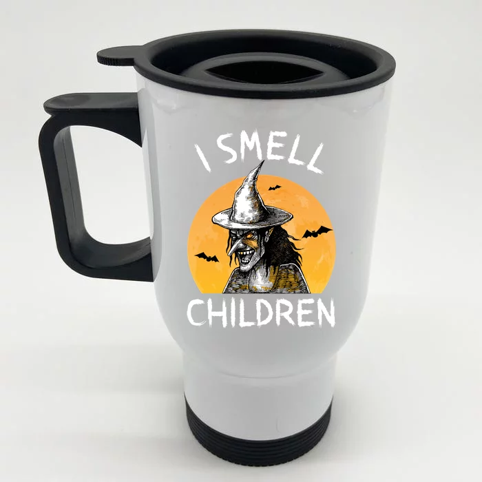 Witch Costume For Moms I Smell Children Halloween Cool Gift Front & Back Stainless Steel Travel Mug