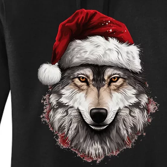 Wolf Christmas Funny Xmas Gift Animal Lovers Women's Pullover Hoodie