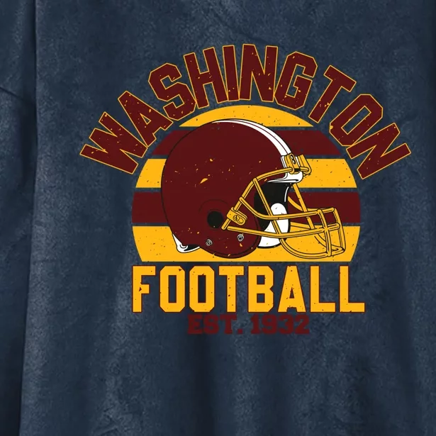 Washington Commanders Football Est 1932 Team Supporter Hooded Wearable Blanket