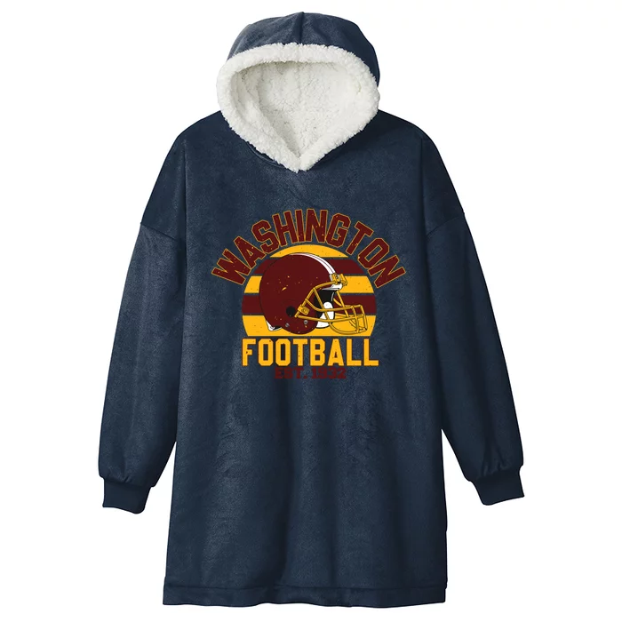 Washington Commanders Football Est 1932 Team Supporter Hooded Wearable Blanket