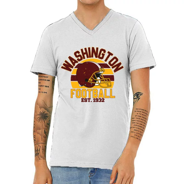 Washington Commanders Football Est 1932 Team Supporter V-Neck T-Shirt