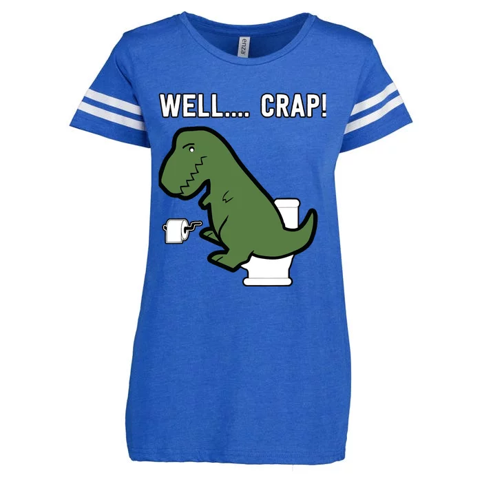 Well Crap Funny T-Rex I T Rex Problems I Funny Dinsosaur Enza Ladies Jersey Football T-Shirt