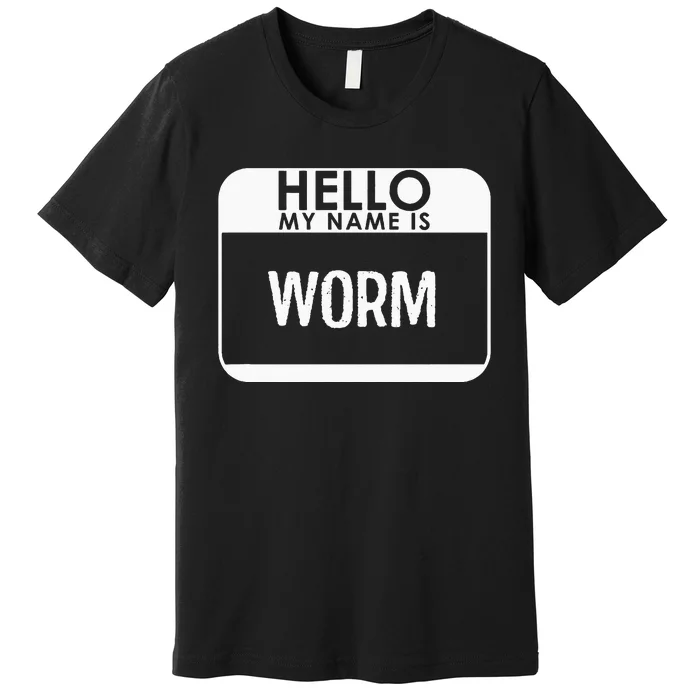 Worm Costume Funny Easy Last Minute Halloween Gift Premium T-Shirt