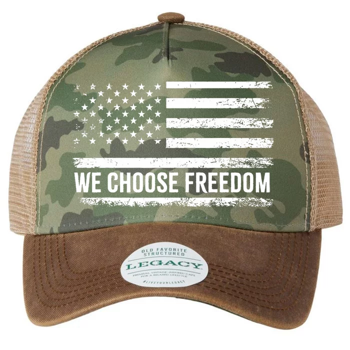 We Choose Freedom Kamalaharris Election Vote 2024 Flag Us Legacy Tie Dye Trucker Hat