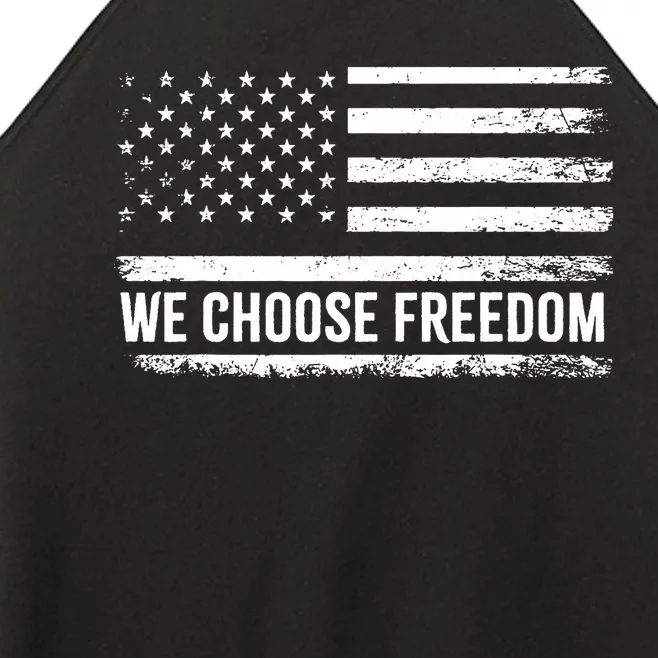 We Choose Freedom Kamalaharris Election Vote 2024 Flag Us Women’s Perfect Tri Rocker Tank