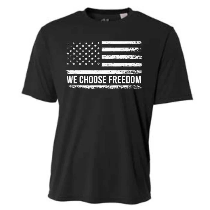 We Choose Freedom Kamala Harris Election Vote 2024 Flag Us Cooling Performance Crew T-Shirt