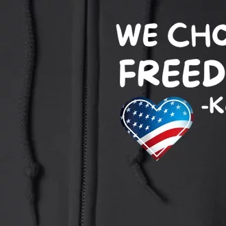 We Choose Freedom Kamala Harris Full Zip Hoodie