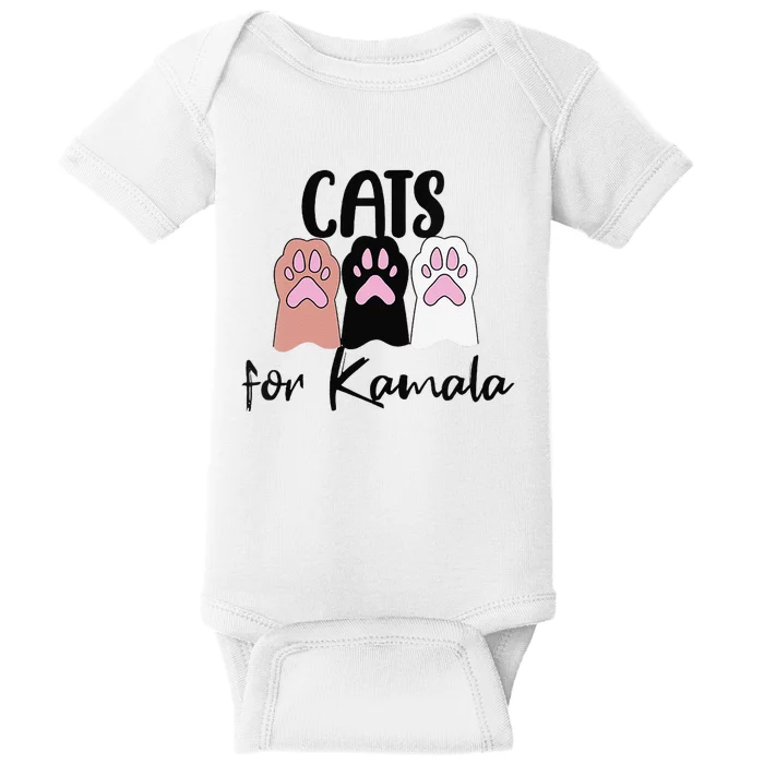 Women Cats For Kamala Funny Political Gift Baby Bodysuit