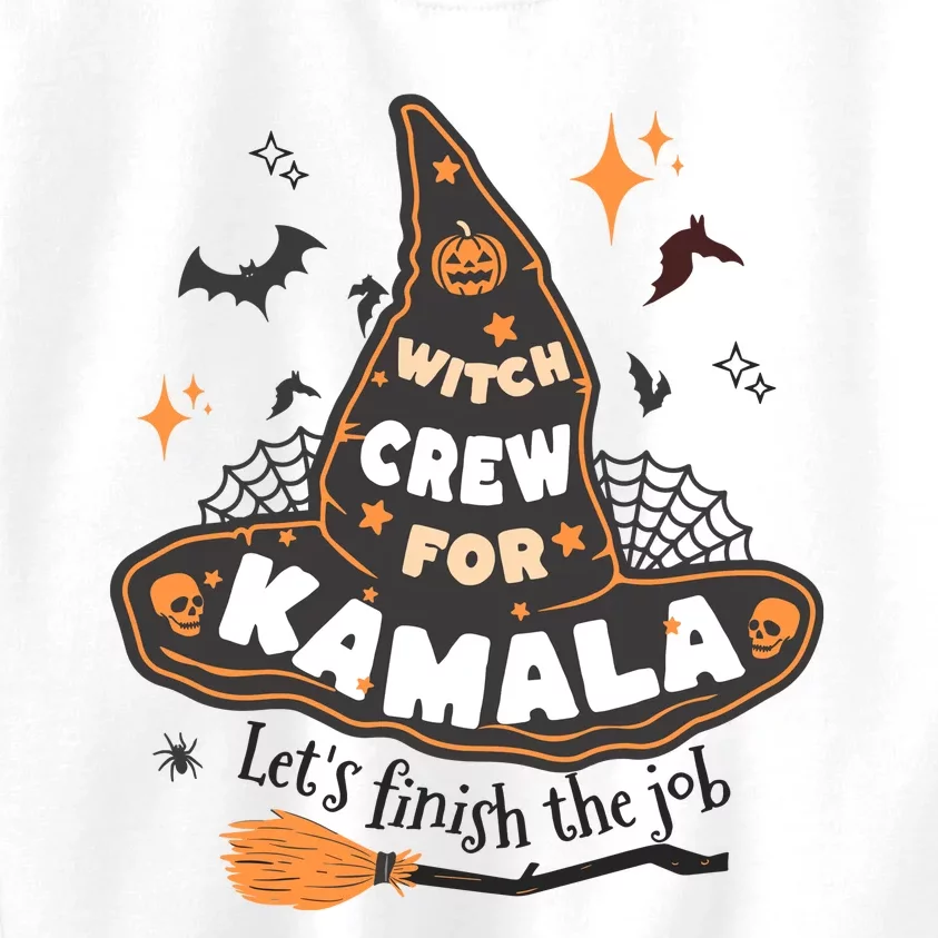 Witch Crew For Harris Halloween Kamala 2024 Kids Sweatshirt