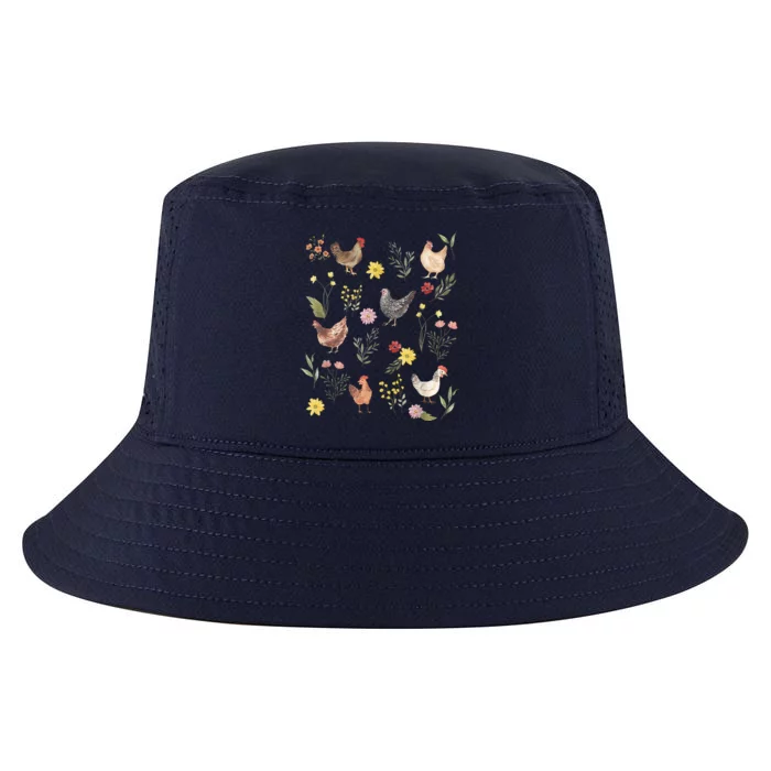 Wildflower Chicken Floral Chicken Lover Cute Farmer Flowers Cool Comfort Performance Bucket Hat