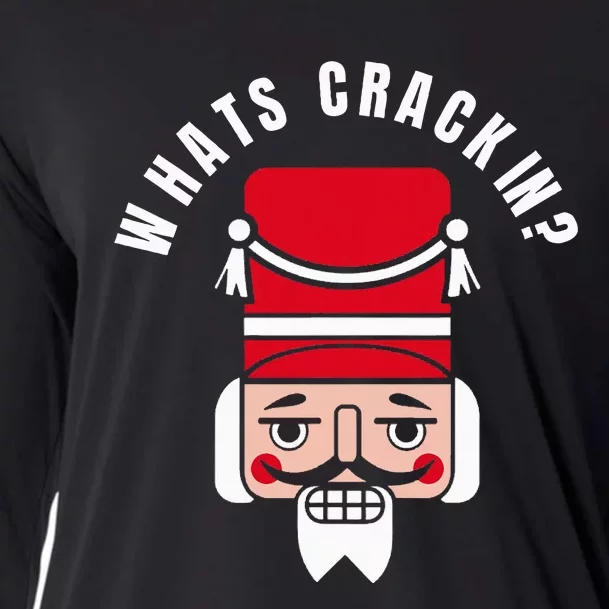 Whats Crackin Funny Christmas Nutcracker Cooling Performance Long Sleeve Crew