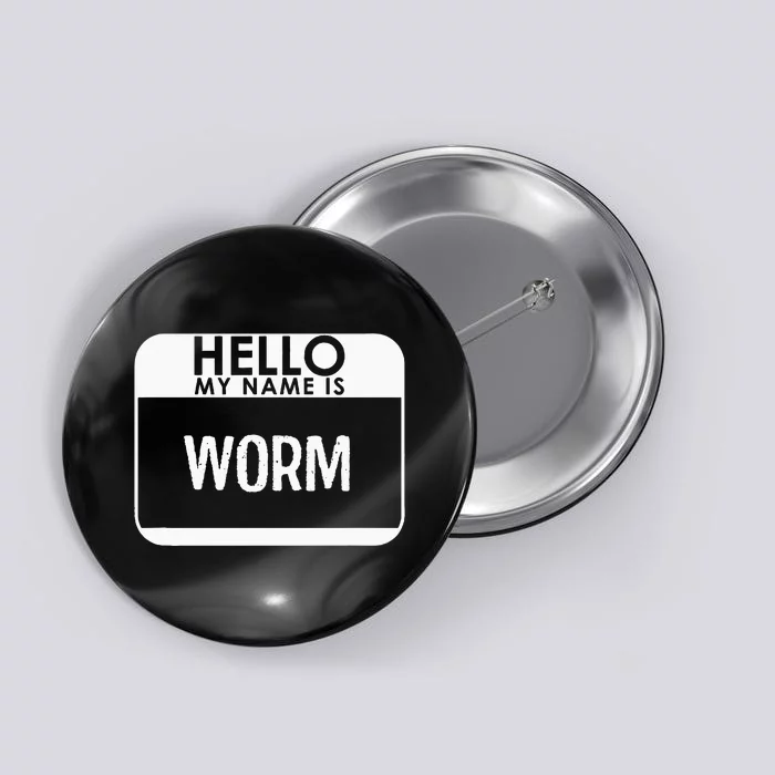 Worm Costume Funny Easy Last Minute Halloween Gift Button