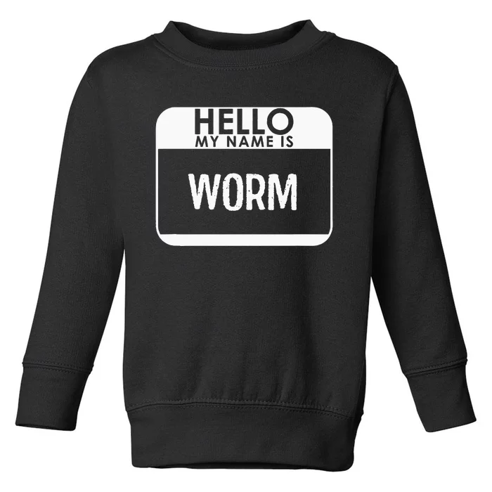 Worm Costume Funny Easy Last Minute Halloween Gift Toddler Sweatshirt