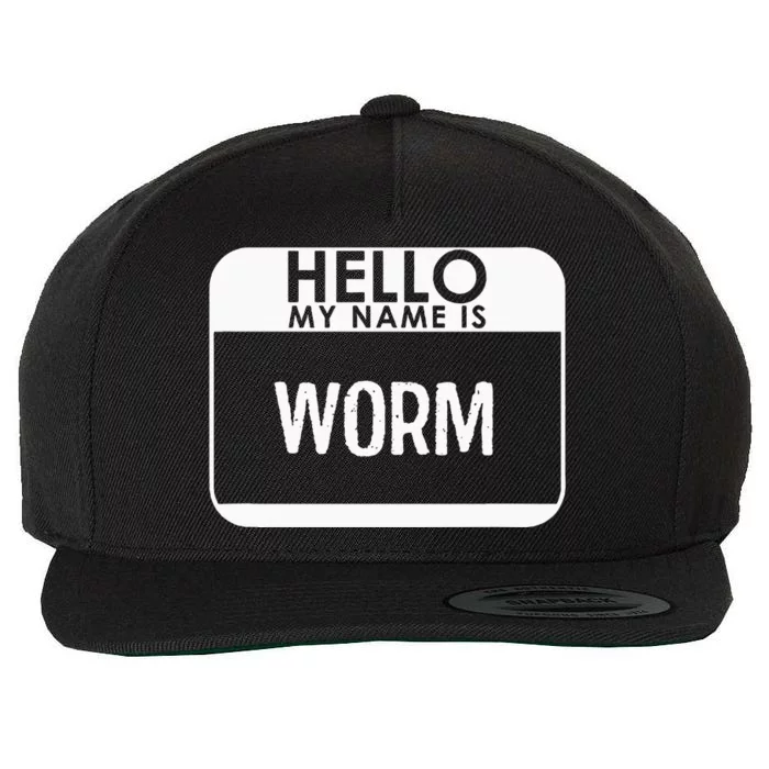 Worm Costume Funny Easy Last Minute Halloween Gift Wool Snapback Cap