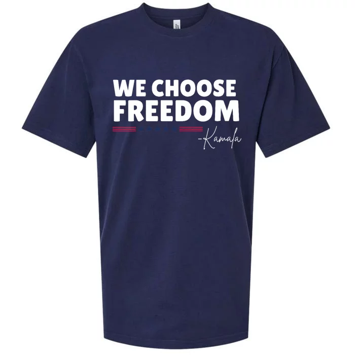 We Choose Freedom Kamala Harris Sueded Cloud Jersey T-Shirt