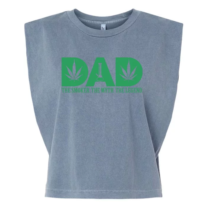 Weed Cannabis For Dad Funny Marijuana Garment-Dyed Women's Muscle Tee