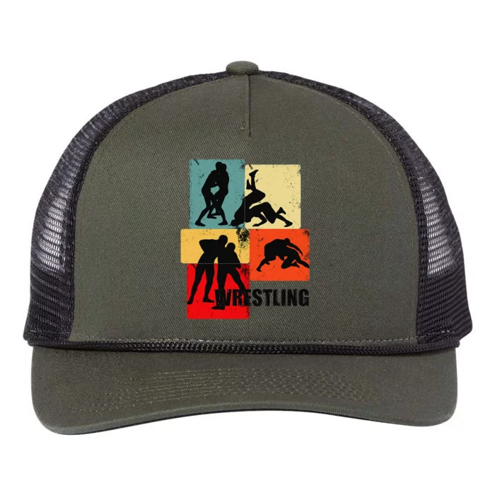 Wrestling Clothing for Wrestler Gear  Wrestling Retro Rope Trucker Hat Cap