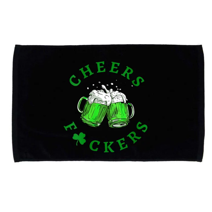 Womens Cheers Fuckers St Patricks Day Men Women Beer Drinking Mugs Microfiber Hand Towel