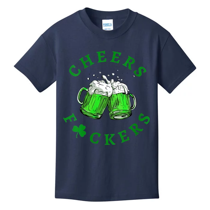 Womens Cheers Fuckers St Patricks Day Men Women Beer Drinking Mugs Kids T-Shirt