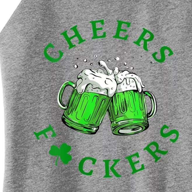 Womens Cheers Fuckers St Patricks Day Men Women Beer Drinking Mugs Women’s Perfect Tri Rocker Tank