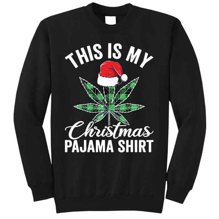 Weed Christmas Funny Marijuana Pot Leaf Cannabis Sweatshirt