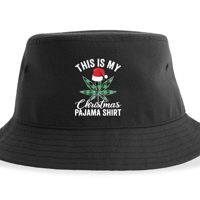 Weed Christmas Funny Marijuana Pot Leaf Cannabis Sustainable Bucket Hat