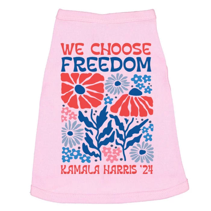 We Choose Freedom Harris Walz 2024 Doggie Tank